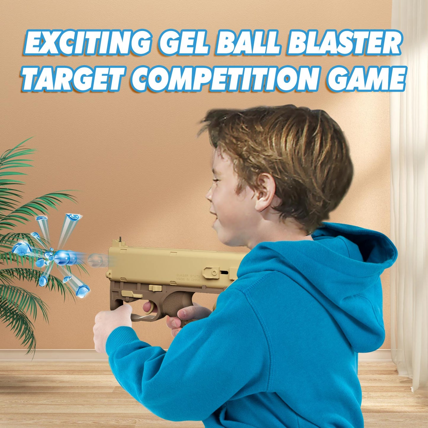 Gel Fight Blaster Quasar Stats for Adult, Gel Balls Included(US Stock)