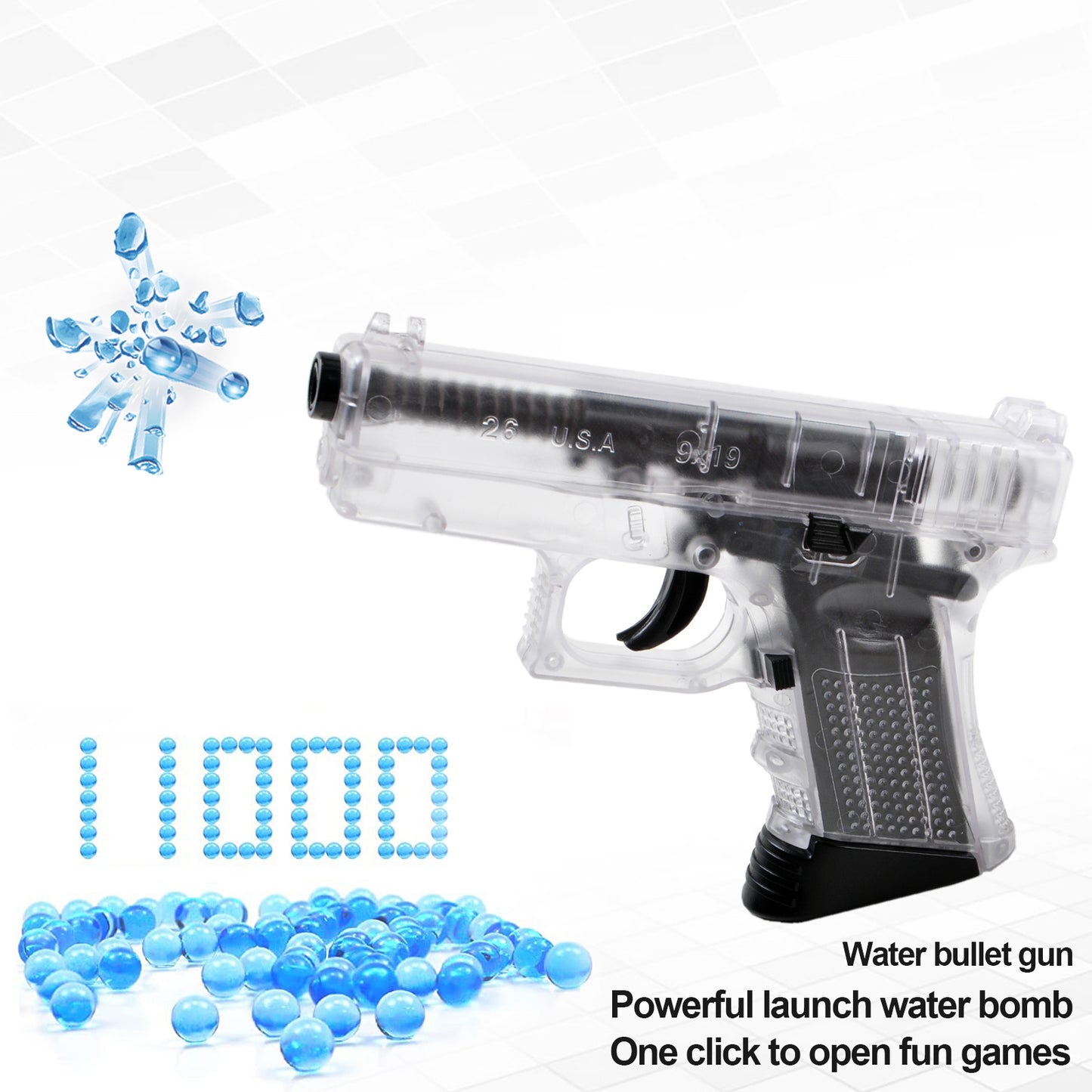 Clear Pistol G26 Gel ball Blaster